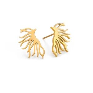 Elegant coral stainless steel Earrings. Please choose from available colors.